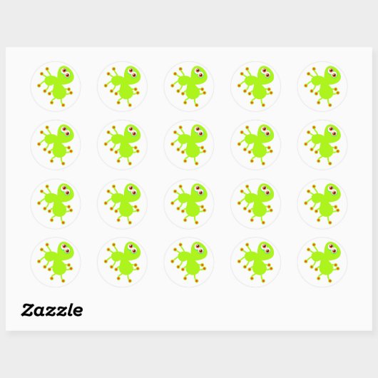 Green Germ Ronde Sticker (Vel)