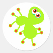 Green Germ Ronde Sticker (Voorkant)