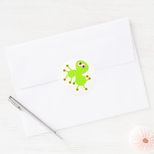 Green Germ Ronde Sticker (Envelop)
