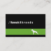 Green German Boxer Visitekaartje (Voorkant)