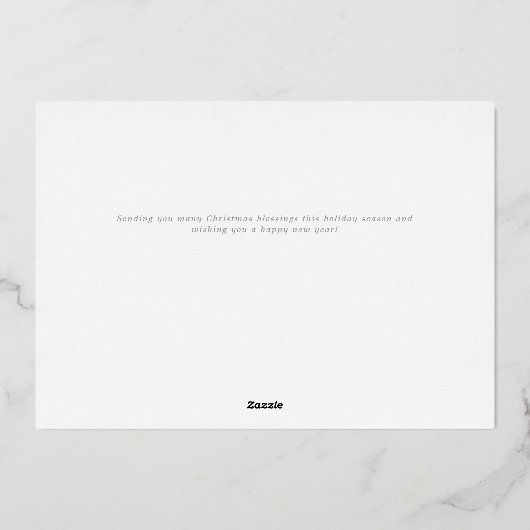 Green Gilded Holly Frame Traditional Christmas Folie Feestdagenkaart (Achterkant)