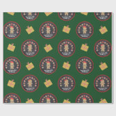 Green Gingerbread Cookie Chalkboard Script Naam Cadeaupapier (Vlak)