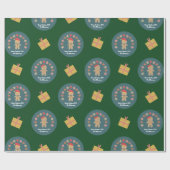 Green Gingerbread Cookie Script Aangepaste naam Sc Cadeaupapier (Vlak)