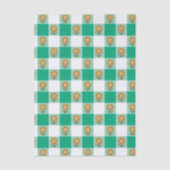 Green Gingham and Yellow Sunflowers Tissuepapier (Voorkant)
