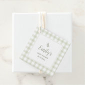 Green Gingham Baby shower Bedankt voor je komst Bedankjes Labels (In situ)