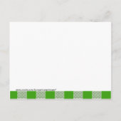 Green Gingham BBQ Invite Uitnodiging Briefkaart (Achterkant)
