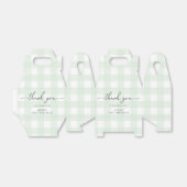 Green Gingham Birthday Dank je wel voor de doos Bedankdoosjes (Uitgevouwen)