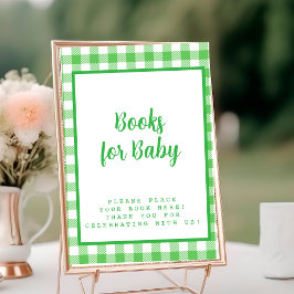 Green Gingham Boeken voor Baby Kaart