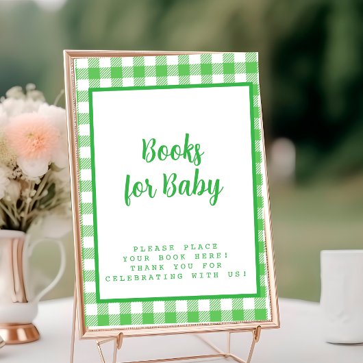 Green Gingham Boeken voor Baby Kaart