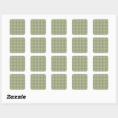 Green Gingham - Boerderij Charm Pattern Vierkante Sticker (Vel)