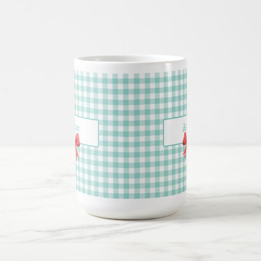 Green Gingham Bow Mok (Center)