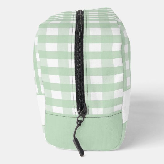 Green Gingham Brown Aardappel Custom Toilettasje (Rechts)
