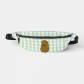 Green Gingham Brown Potato Heuptasje (Voorkant)