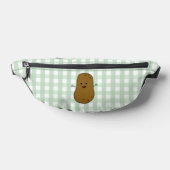 Green Gingham Brown Potato Heuptasje (Liggend)
