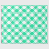 Green Gingham Cadeaupapier (Vlak)