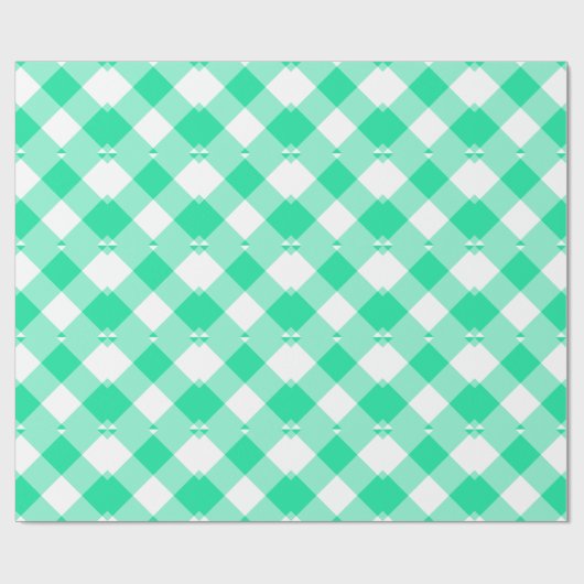 Green Gingham Cadeaupapier (Vlak)