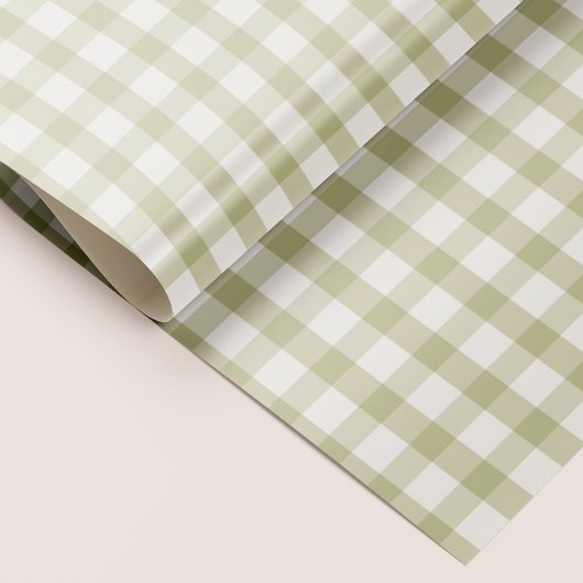 Green Gingham Cadeaupapier