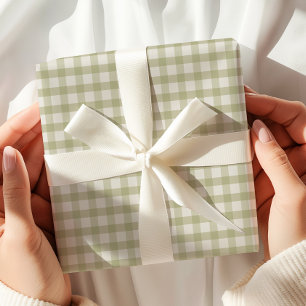 Green Gingham Cadeaupapier
