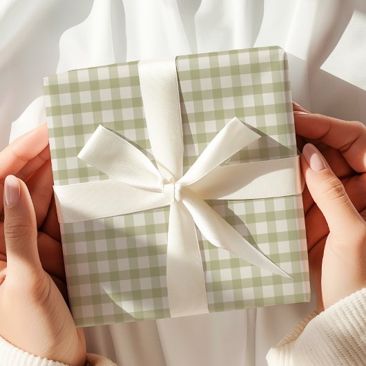 Green Gingham Cadeaupapier