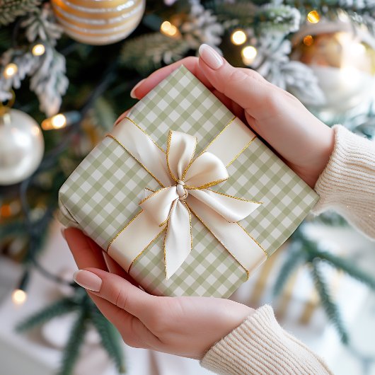 Green Gingham Cadeaupapier