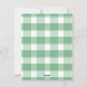 Green Gingham Check Country Kerstfototoestel Feestdagenkaart (Achterkant)