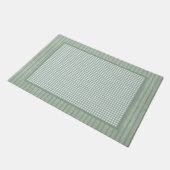 Green Gingham Check en Stripes Keuken Deurmat (Schuin)