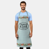 Green Gingham Check - kerstbomen - Land Schort (Gedragen)