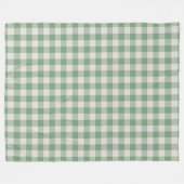 Green Gingham Check Pattern Fleece Blanket Deken (Voorkant (Horizontaal))