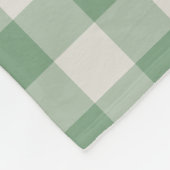 Green Gingham Check Pattern Fleece Blanket Deken (Hoek)