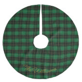 Green Gingham Check Plaid Christmas Kerstboom Rok (Voorkant)
