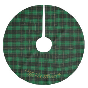 Green Gingham Check Plaid Christmas Kerstboom Rok