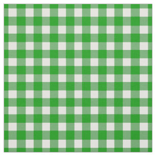 Green Gingham Check Stof