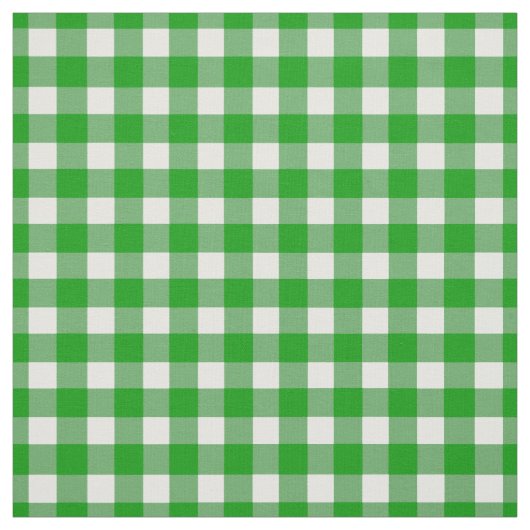 Green Gingham Check Stof (Swatch)
