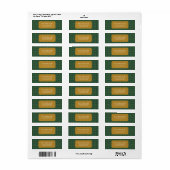 Green Gingham Christmas Mood Etiket (Full Sheet)
