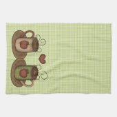 Green Gingham Coffee Time Theedoek (Horizontaal)