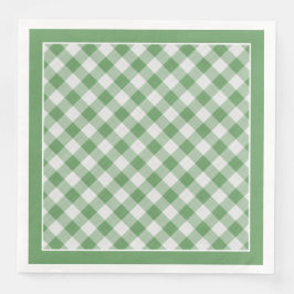 Green Gingham controleert patroon voor alle gelege Servet