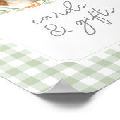 Green Gingham Duck Baby shower Kaarten en geschenk Poster (Hoek)