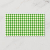 Green Gingham Farmers Market Display Baby shower Informatiekaartje (Achterkant)