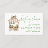 Green Gingham Farmers Market Display Baby shower Informatiekaartje (Voorkant)