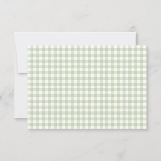 Green Gingham Fresh van de markt Bedankt Card (Achterkant)