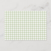 Green Gingham Fresh van de markt Bedankt Card Informatiekaartje (Achterkant)
