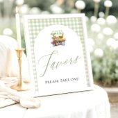 Green Gingham Fresh van de markt geeft de voorkeur Poster