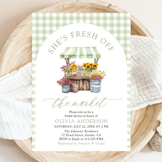 Green Gingham Fresh van het Vrijgezellenfeest van Kaart