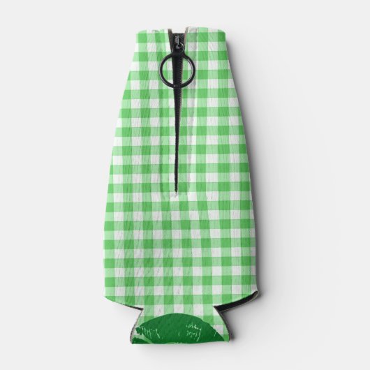 Green Gingham Fun Irish Kiss St Patrick's Day Flesjeskoeler (Achterkant)