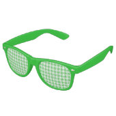 Green Gingham Fun St. Patrick's Day Retro Zonnebril (Gekanteld)