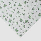Green Gingham Genderneutrale St Patrick's Day Tissuepapier (Detail)