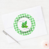 Green Gingham Handmade Soap Label (Envelop)