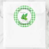 Green Gingham Handmade Soap Label (Tas)