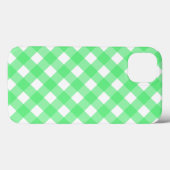 Green gingham Hoesje-Mate iPhone case (Achterkant (horizontaal))