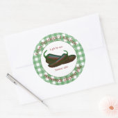 Green Gingham Jalapeno Jelly Gift Label met naam (Envelop)